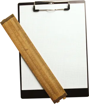 Wooden Ruleron Graph Paper Clipboard PNG