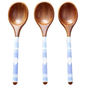 Wooden Salad Spoon PNG 06132024