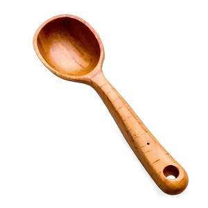 Wooden Scoop Spoon PNG 06132024