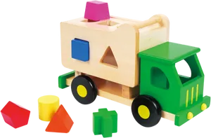 Wooden Shape Sorting Truck Toy
