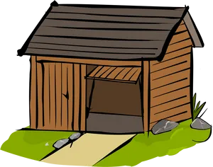 Wooden Shed Illustration