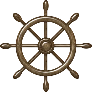Wooden Ship Steering Wheel