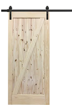 Wooden Sliding Barn Door PNG image