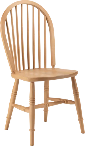 Wooden Spindle Back Chair Isolated PNG image