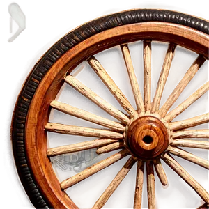 Wooden Spoke Wagon Wheel PNG Cuh