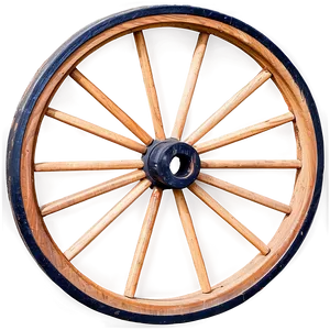 Wooden Spoke Wagon Wheel PNG Fhk