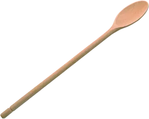 Wooden Spoon Isolatedon Blue Background PNG image