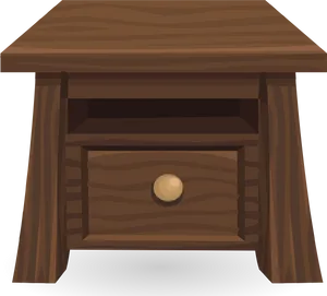 Wooden Table With Drawer Clipart PNG image