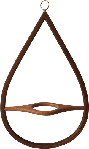 Wooden Teardrop Swing Chair PNG image