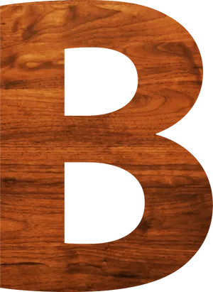 Wooden Texture Letter B PNG image