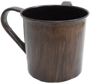 Wooden Texture Metal Mug PNG image
