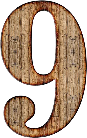Wooden Texture Number9 PNG