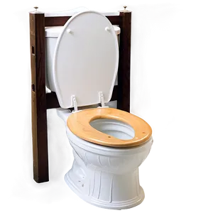 Wooden Toilet Seat Design Png 06262024 PNG image