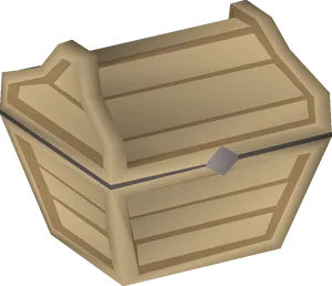 Wooden Treasure Chest Graphic PNG image