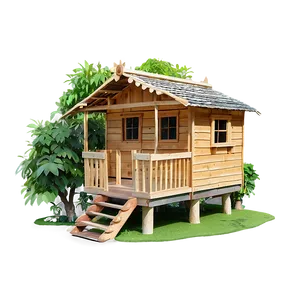 Wooden Tree House Png 06282024 PNG image