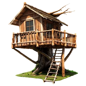 Wooden Tree House Png 06282024 PNG image