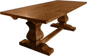Wooden Trestle Dining Table.png