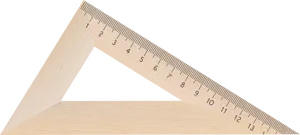 Wooden Triangle Ruleron Black Background PNG