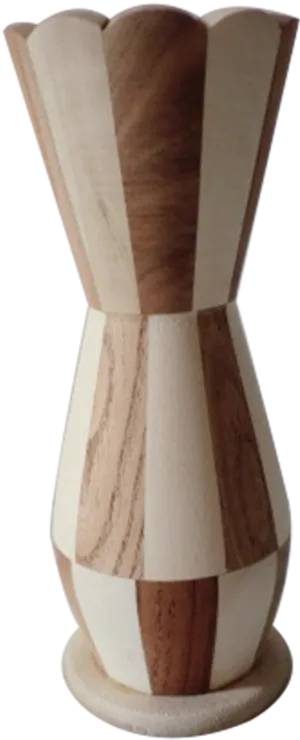 Wooden Vase Design PNG image