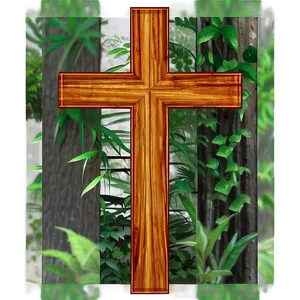 Wooden Wall Cross PNG 05252024 PNG