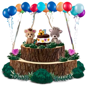 Woodland 1st Birthday Theme Png 06202024 PNG image