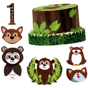 Woodland 1st Birthday Theme Png 48 PNG image