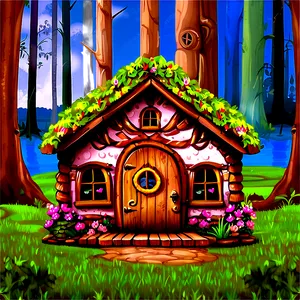 Woodland Creature Cottage PNG 06272024 PNG