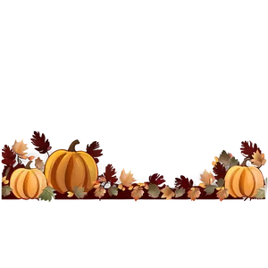 Woodland Thanksgiving Border PNG 67