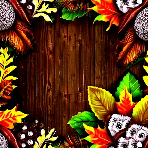 Woodland Thanksgiving Border PNG 89