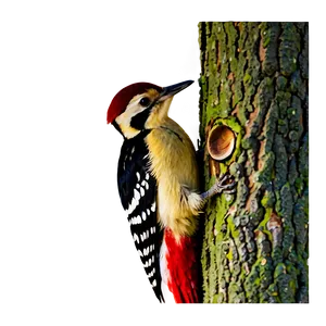 Woodpecker Bird Tree PNG Vnx