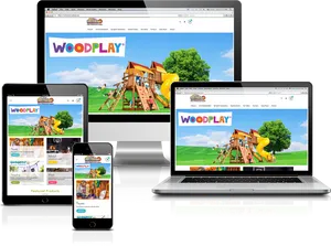 Woodplay Playset Responsive Website Design PNG image