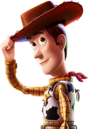 Woody_ Tipping_ Hat_ Animated_ Character
