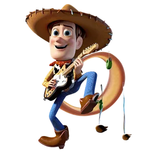 Woody With Guitar Png 05232024 PNG image