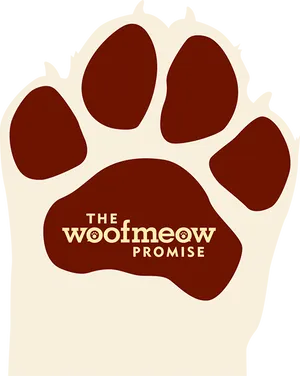 Woof Meow Promise Paw Print PNG image
