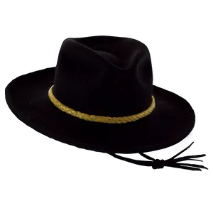 Wool Black Cowboy Hat PNG 06212024