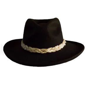 Wool Black Cowboy Hat PNG Uta