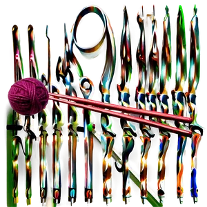 Wool Knitting Needles PNG 6