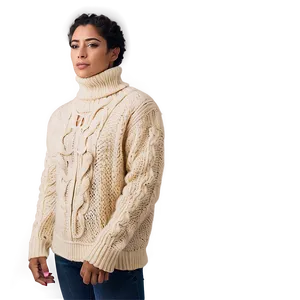 Wool Turtleneck Chunky PNG 06252024