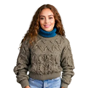Wool Turtleneck Chunky PNG 06252024 PNG