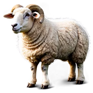 Woolly Sheep PNG Dfw34