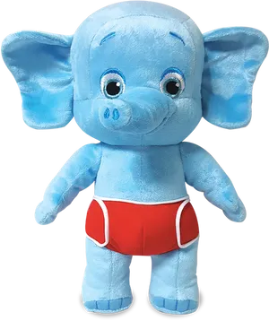 Word Party Blue Elephant Plush Toy PNG image