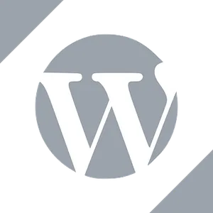 Word Press Logo Gray Background