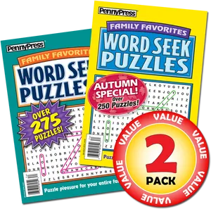Word Seek Puzzle Magazines2 Pack PNG