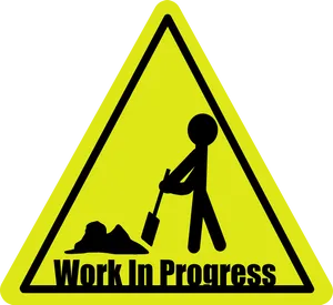 Work In Progress Sign PNG image