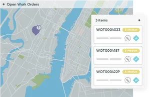 Work Order Management Map Interface PNG image