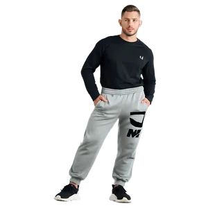 Workout Grey Sweatpants PNG 77