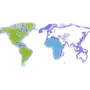 World Continents Outline Png 05042024 PNG image