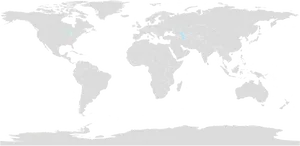 World Map Blackand White PNG image