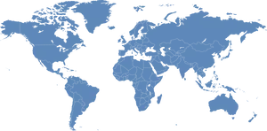 World Map Blue Background PNG image