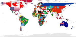 World Map Country Flags Filename PNG image